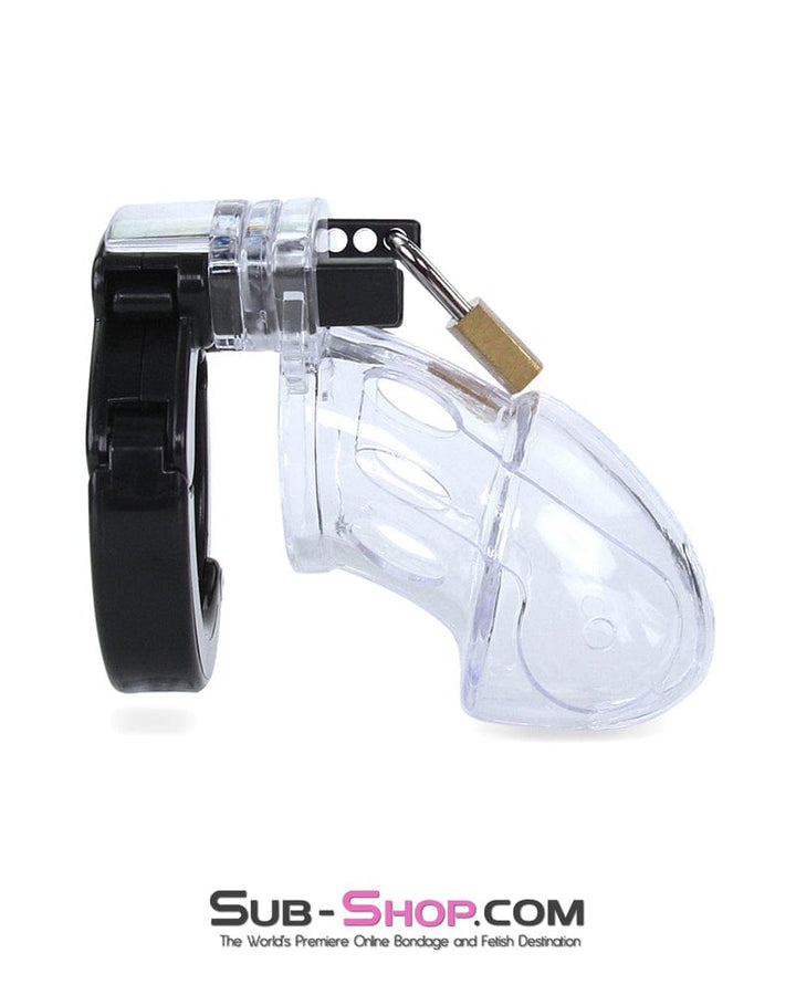 5779AE      Jacked Up Adjustable Clear Polycarbonate Locking Male Cock Cuff Chastity Device Chastity   , Sub-Shop.com Bondage and Fetish Superstore