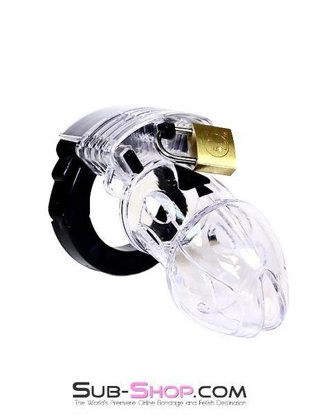 5779AE      Jacked Up Adjustable Clear Polycarbonate Locking Male Cock Cuff Chastity Device Chastity   , Sub-Shop.com Bondage and Fetish Superstore