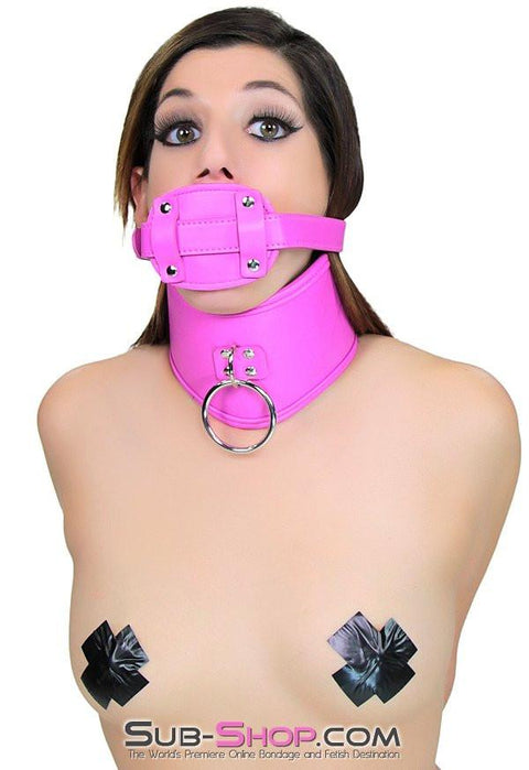 5780RS      Adoration Hot Pink Bondage Posture Training Collar Collar   , Sub-Shop.com Bondage and Fetish Superstore