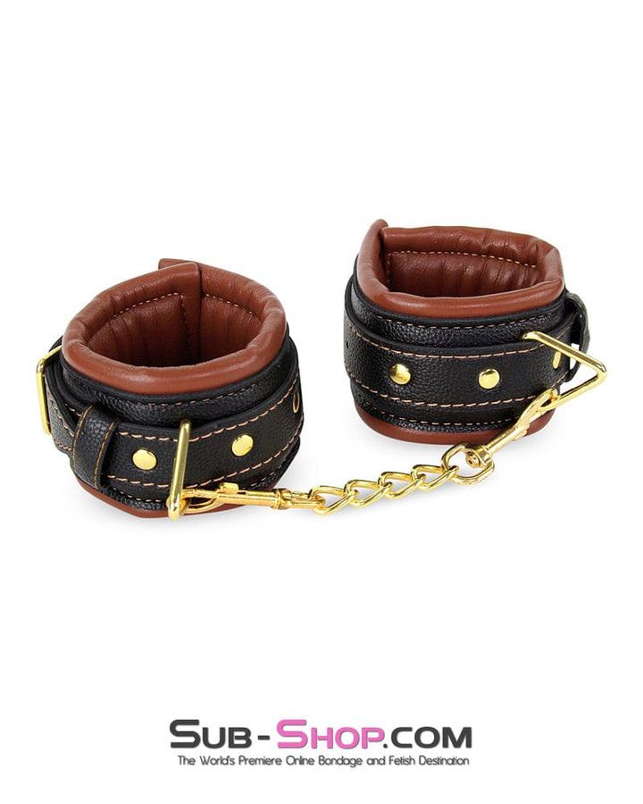 5781M      Cowgirl Gold Standard Thick Padded Wrist Bondage Cuffs Cuffs   , Sub-Shop.com Bondage and Fetish Superstore