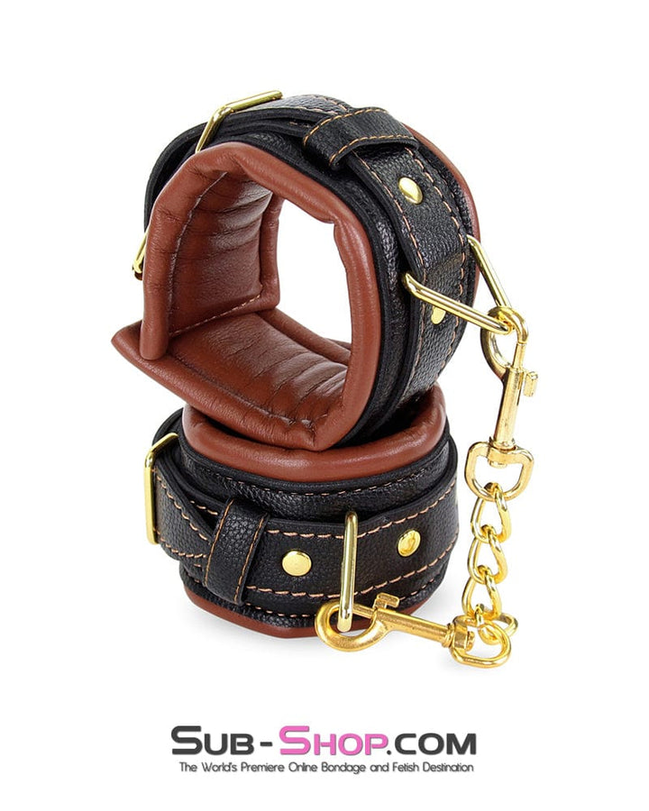 5781M      Cowgirl Gold Standard Thick Padded Wrist Bondage Cuffs Cuffs   , Sub-Shop.com Bondage and Fetish Superstore