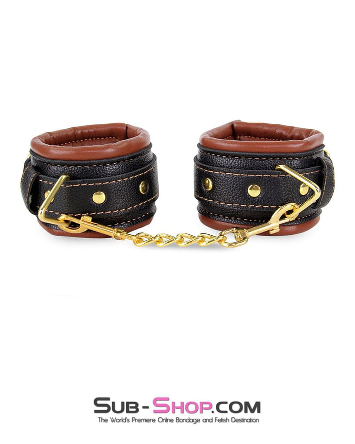 5781M      Cowgirl Gold Standard Thick Padded Wrist Bondage Cuffs Cuffs   , Sub-Shop.com Bondage and Fetish Superstore