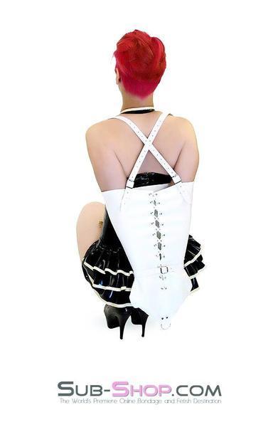0582HS-SIS      Sissy Training Bound Sissies Pretty Angel White Armbinder Sissy   , Sub-Shop.com Bondage and Fetish Superstore