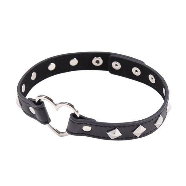 0611M      My Fetish Heart Studded Choker - LAST CHANCE - Final Closeout! MEGA Deal   , Sub-Shop.com Bondage and Fetish Superstore