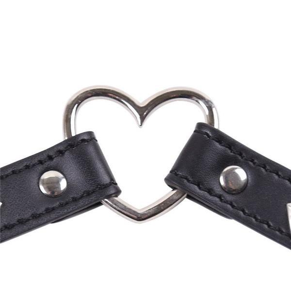 0611M      My Fetish Heart Studded Choker - LAST CHANCE - Final Closeout! MEGA Deal   , Sub-Shop.com Bondage and Fetish Superstore