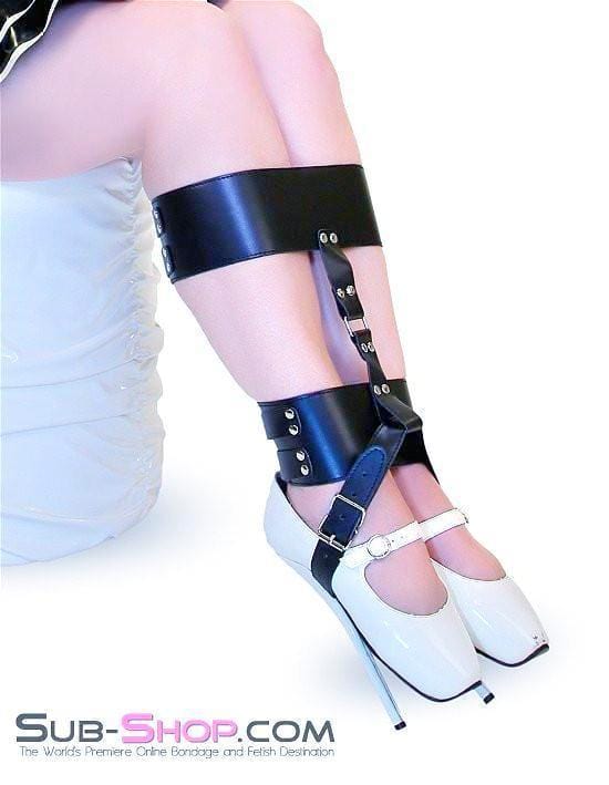 0633MH      Ankle & Knee Cuffs with High Heel Bondage Strap Cuffs   , Sub-Shop.com Bondage and Fetish Superstore