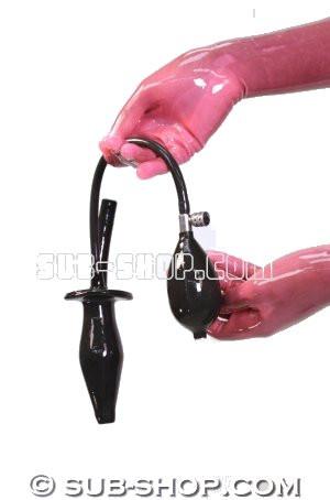 6340D   Personal Cleansing Inflatable Rubber Enema Plug enema   , Sub-Shop.com Bondage and Fetish Superstore