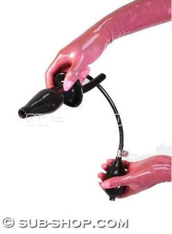 6340D   Personal Cleansing Inflatable Rubber Enema Plug enema   , Sub-Shop.com Bondage and Fetish Superstore