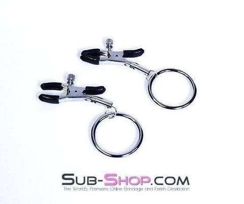 0670ZG      Adjustable Nipple Clamps with Weight Hanging Rings Nipple Clamp   , Sub-Shop.com Bondage and Fetish Superstore