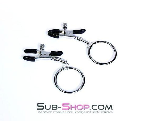 0670ZG      Adjustable Nipple Clamps with Weight Hanging Rings - MEGA Deal Black Friday Blowout   , Sub-Shop.com Bondage and Fetish Superstore