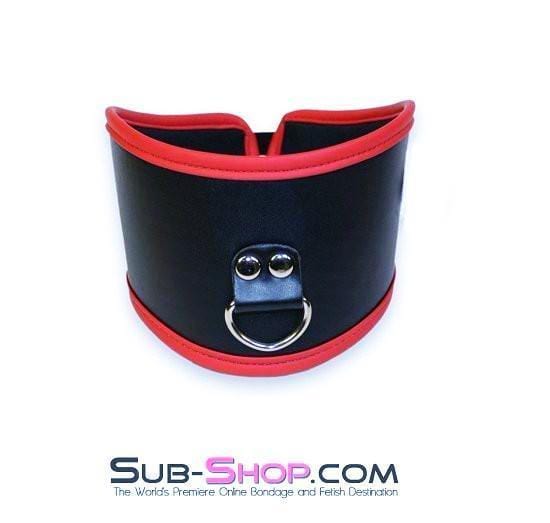 0674HS    Prized Pet Red Padded Locking Posture Collar Collar   , Sub-Shop.com Bondage and Fetish Superstore