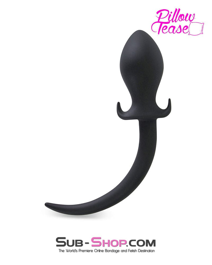 0676M      Puppy Dog Pet Play Silicone Anal Plug Dog Tail, Large Plug Butt Plug   , Sub-Shop.com Bondage and Fetish Superstore