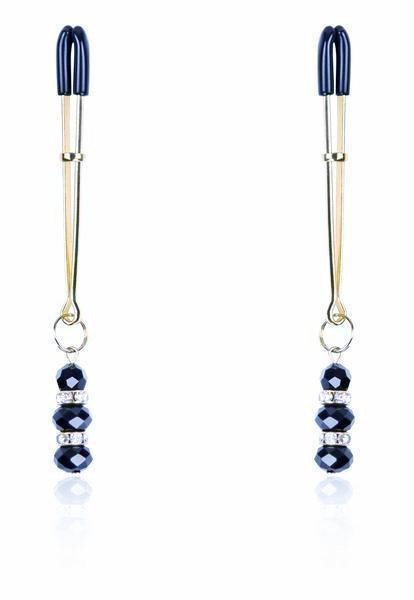 6779DL      Rhinestone Beaded Gold Tone Tweezer Nipple Clamps - MEGA Deal Black Friday Blowout   , Sub-Shop.com Bondage and Fetish Superstore