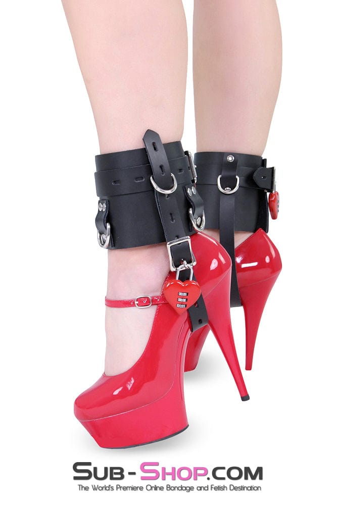6790A      Stiletto Prisoner Wide Locking Shoe Cuffs Cuffs   , Sub-Shop.com Bondage and Fetish Superstore
