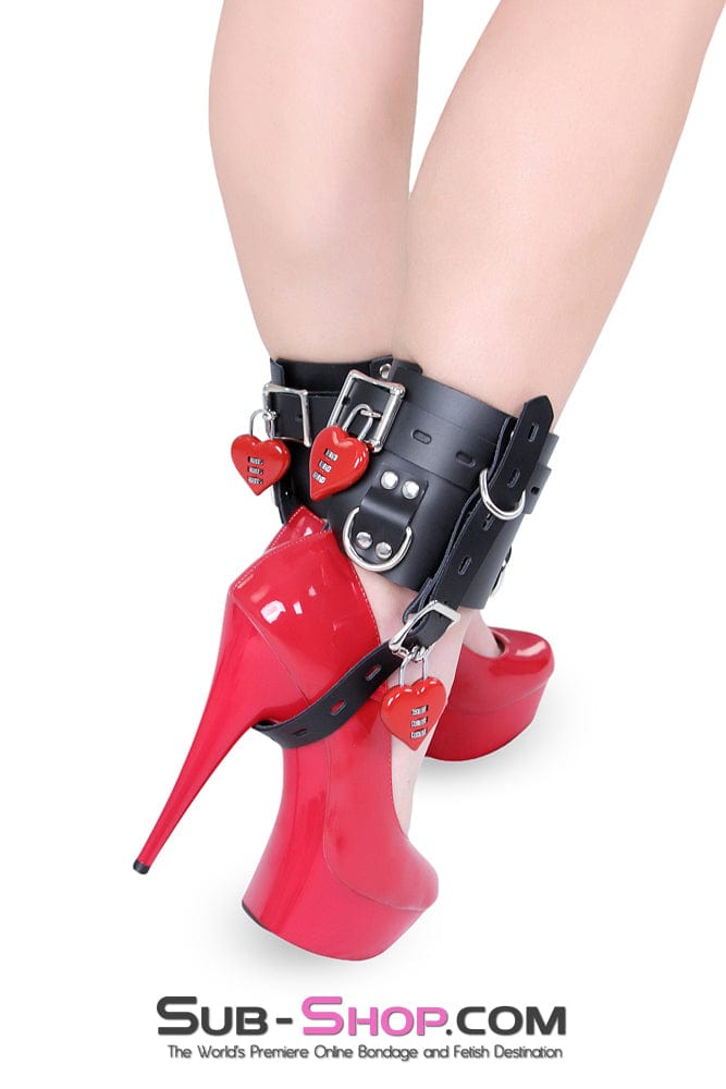 6790A      Stiletto Prisoner Wide Locking Shoe Cuffs Cuffs   , Sub-Shop.com Bondage and Fetish Superstore