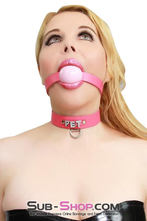 6845A      Hot Pink PET Rhinestone Leather Collar - LAST CHANCE - Final Closeout! MEGA Deal   , Sub-Shop.com Bondage and Fetish Superstore