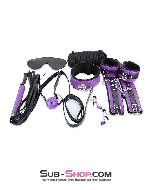 6855M      Weekend in Bondage 10 pc Purple and Black Full Bondage Scene Sex Kit - MEGA Deal MEGA Deal   , Sub-Shop.com Bondage and Fetish Superstore