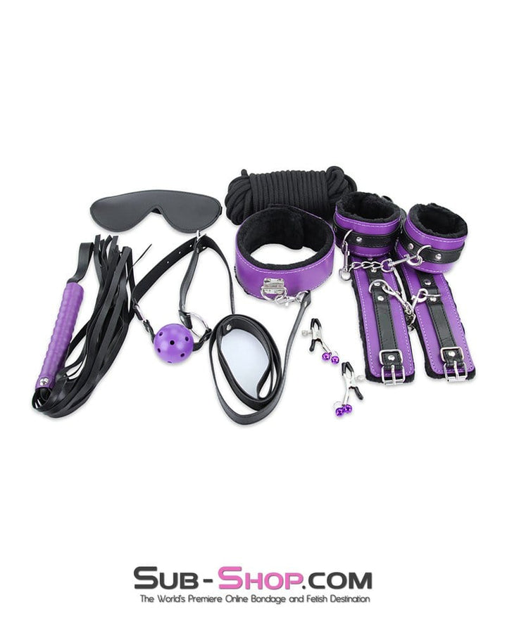 6855M      Weekend in Bondage 10 pc Purple and Black Full Bondage Scene Sex Kit - MEGA Deal MEGA Deal   , Sub-Shop.com Bondage and Fetish Superstore