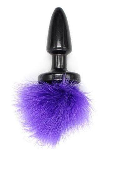 6872M      Purple Puff Honey Bunny Butt Plug with Tail - LAST CHANCE - Final Closeout! Black Friday Blowout   , Sub-Shop.com Bondage and Fetish Superstore