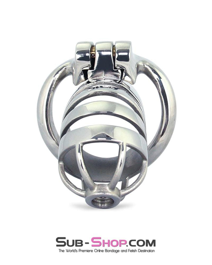 6882M-SIS      Sissy's Alcatraz Steel Total Cock Cage Tease and Denial Chastity Device Sissy   , Sub-Shop.com Bondage and Fetish Superstore