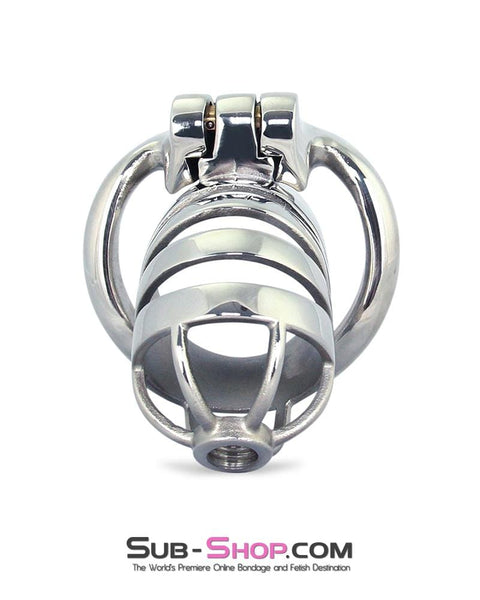 6882M-SIS      Sissy's Alcatraz Steel Total Cock Cage Tease and Denial Chastity Device Sissy   , Sub-Shop.com Bondage and Fetish Superstore