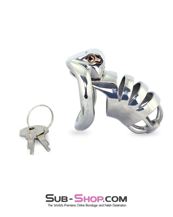 6882M-SIS      Sissy's Alcatraz Steel Total Cock Cage Tease and Denial Chastity Device Sissy   , Sub-Shop.com Bondage and Fetish Superstore