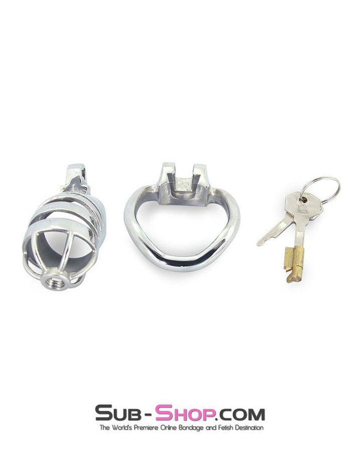 6882M-SIS      Sissy's Alcatraz Steel Total Cock Cage Tease and Denial Chastity Device Sissy   , Sub-Shop.com Bondage and Fetish Superstore