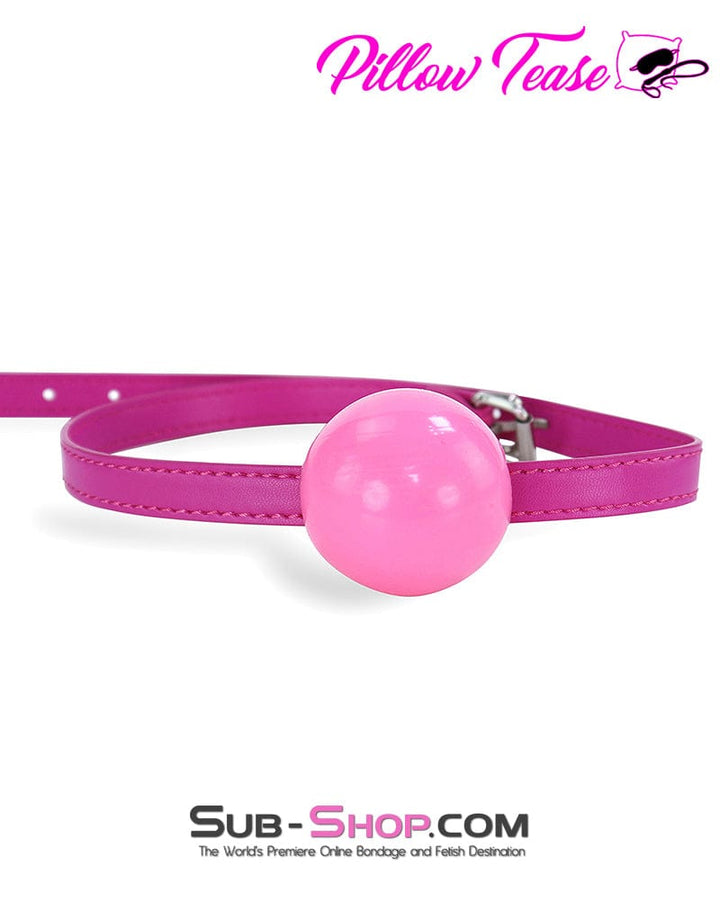 6889DL Pink Rubber Ballgag on Hot Pink Strap Gags , Sub-Shop.com Bondage and Fetish Superstore