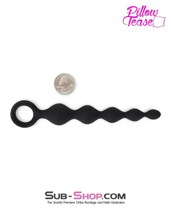 0688E      Black Silicone Anal Beads with Super Climax Pull Cord - LAST CHANCE - Final Closeout! MEGA Deal   , Sub-Shop.com Bondage and Fetish Superstore