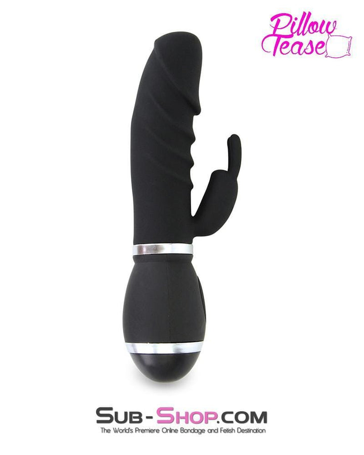 6899M      12 Function Waterproof Ridged Silicone Dildo Vibrator with Clit Stimulator Vibrators   , Sub-Shop.com Bondage and Fetish Superstore