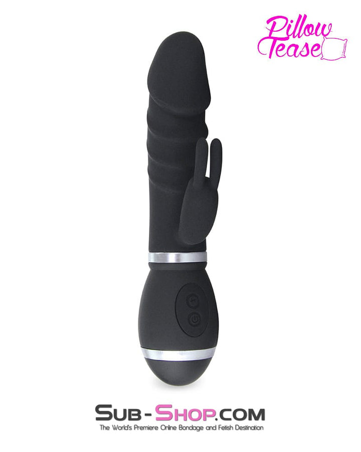 6899M      12 Function Waterproof Ridged Silicone Dildo Vibrator with Clit Stimulator Vibrators   , Sub-Shop.com Bondage and Fetish Superstore
