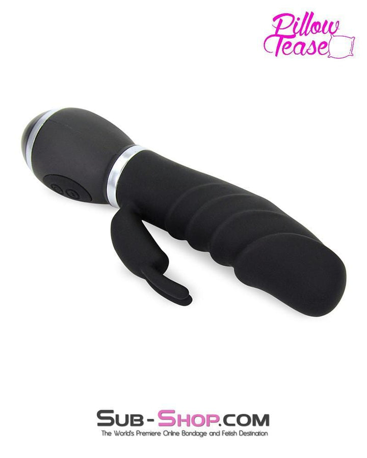 6899M      12 Function Waterproof Ridged Silicone Dildo Vibrator with Clit Stimulator Vibrators   , Sub-Shop.com Bondage and Fetish Superstore