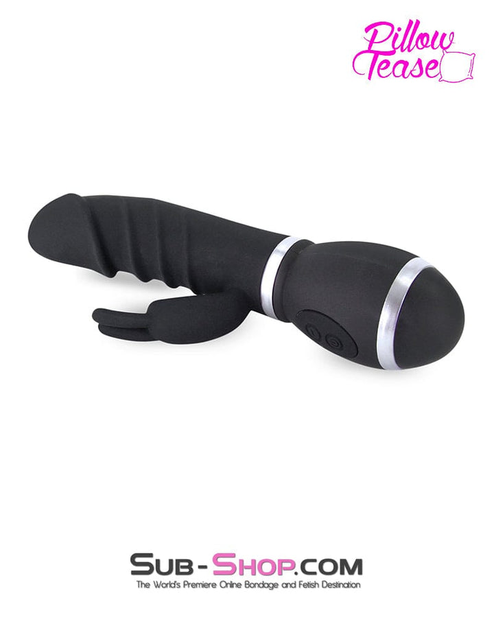 6899M      12 Function Waterproof Ridged Silicone Dildo Vibrator with Clit Stimulator Vibrators   , Sub-Shop.com Bondage and Fetish Superstore