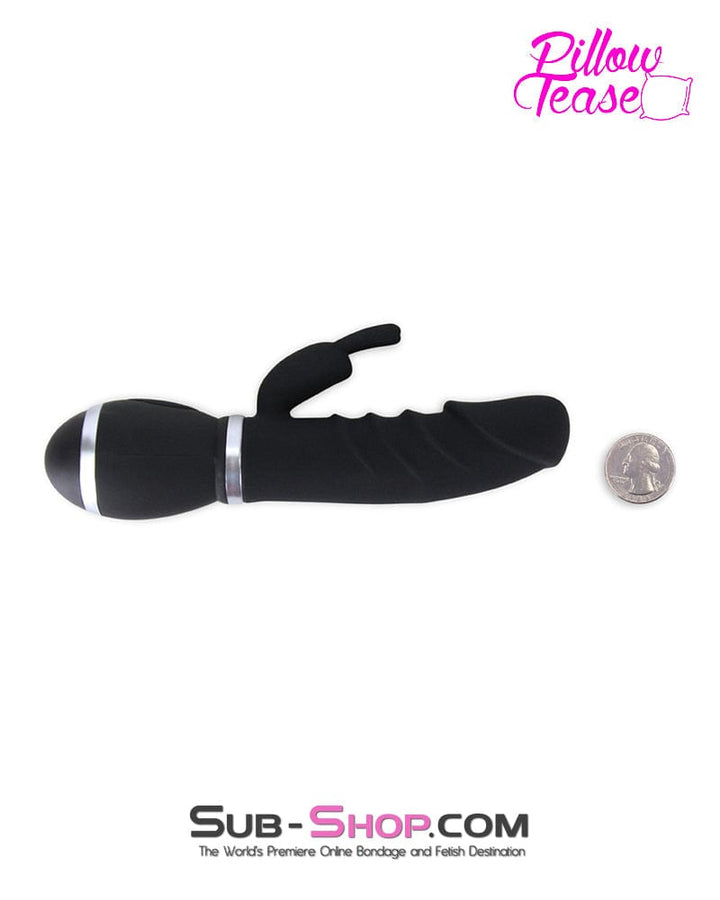 6899M      12 Function Waterproof Ridged Silicone Dildo Vibrator with Clit Stimulator Vibrators   , Sub-Shop.com Bondage and Fetish Superstore