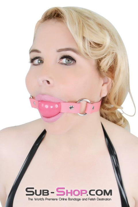 6914A      Rings of Submission, Passion Pink Ball, Passion Pink Leather Strap Ballgag - LAST CHANCE - Final Closeout! MEGA Deal   , Sub-Shop.com Bondage and Fetish Superstore