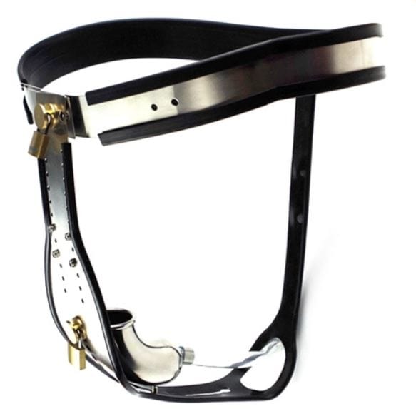 6939AR      Steel Trap Locking Male Chastity Belt with Cock Cage Chastity   , Sub-Shop.com Bondage and Fetish Superstore