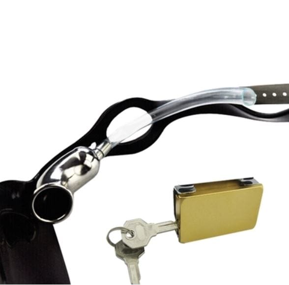 6939AR      Steel Trap Locking Male Chastity Belt with Cock Cage Chastity   , Sub-Shop.com Bondage and Fetish Superstore