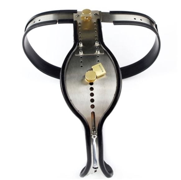 6939AR      Steel Trap Locking Male Chastity Belt with Cock Cage Chastity   , Sub-Shop.com Bondage and Fetish Superstore
