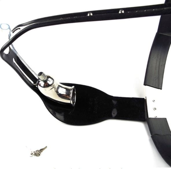 6939AR      Steel Trap Locking Male Chastity Belt with Cock Cage Chastity   , Sub-Shop.com Bondage and Fetish Superstore