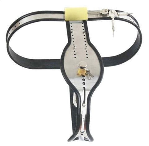 6939AR      Steel Trap Locking Male Chastity Belt with Cock Cage Chastity   , Sub-Shop.com Bondage and Fetish Superstore