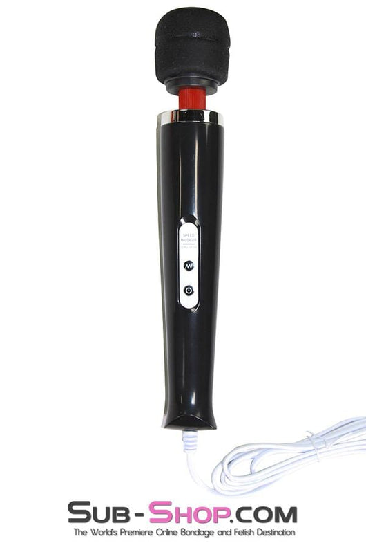 6960R      10 Speed Magic Wand Massager, Black - MEGA Deal Black Friday Blowout   , Sub-Shop.com Bondage and Fetish Superstore