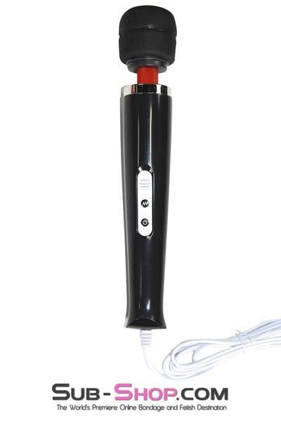 6960R      10 Speed Magic Wand Massager, Black Massager   , Sub-Shop.com Bondage and Fetish Superstore