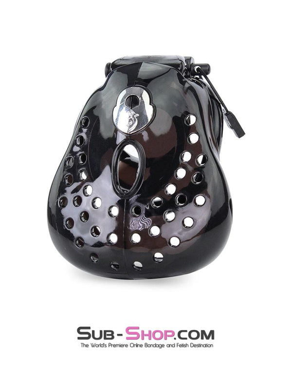 6965AE-SIS      Sissy Bitch Large Dark Dungeon Cage Black High Security Full Coverage Male Chastity Device Sissy   , Sub-Shop.com Bondage and Fetish Superstore