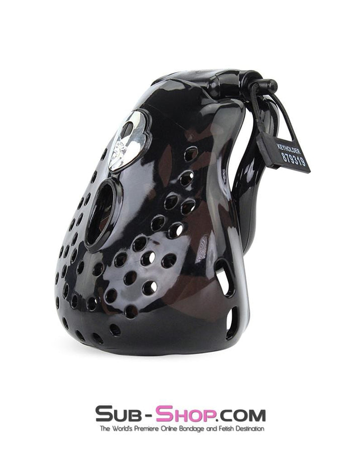 6965AE-SIS      Sissy Bitch Large Dark Dungeon Cage Black High Security Full Coverage Male Chastity Device Sissy   , Sub-Shop.com Bondage and Fetish Superstore