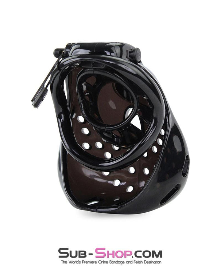 6965AE-SIS      Sissy Bitch Large Dark Dungeon Cage Black High Security Full Coverage Male Chastity Device Sissy   , Sub-Shop.com Bondage and Fetish Superstore