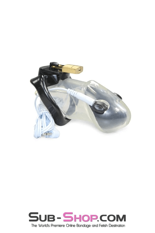 6980AR      Electro-Sex Black Balled Locking Cock Cage Chastity Chastity   , Sub-Shop.com Bondage and Fetish Superstore