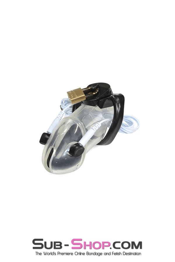 6980AR      Electro-Sex Black Balled Locking Cock Cage Chastity Chastity   , Sub-Shop.com Bondage and Fetish Superstore