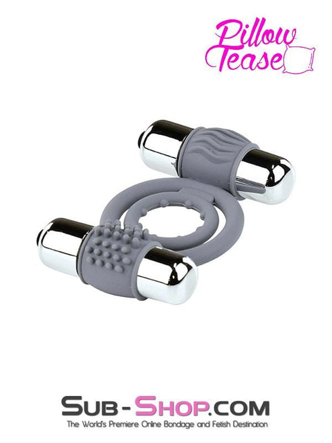 7003M      Dual Vibe Waterproof Cock And Balls Erection Rings Cock Ring   , Sub-Shop.com Bondage and Fetish Superstore