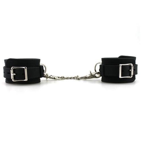 7011M      Locking Black Heavy Silicone Wrist Bondage Cuffs Cuffs   , Sub-Shop.com Bondage and Fetish Superstore