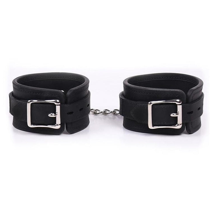7011M      Locking Black Heavy Silicone Wrist Bondage Cuffs Cuffs   , Sub-Shop.com Bondage and Fetish Superstore